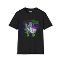 Noob tube T-Shirt featuring a duck graphic and vibrant colors on a black Gildan Softstyle fabric.