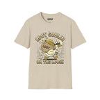 Loot Goblin T-Shirt in sand color featuring a duck carrying loot, part of the Critical Honk Collection.