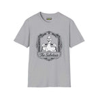 The saboteur T-Shirt in Sport Grey, featuring a unique graphic design by Critical Honk, made from 100% cotton.