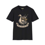 Black I might need this later T-Shirt featuring a whimsical goose design and gaming elements, made from soft cotton.