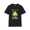 One hp T-Shirt featuring a playful duck graphic on a black Gildan Softstyle shirt from the Critical Honk Collection.