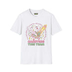 Carriying the team T-Shirt featuring a colorful graphic on a white Gildan Softstyle tee from Chaos Inspired Apparel.