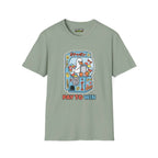 Pay to win T-Shirt in sage color, Gildan Softstyle, featuring game-themed design from Critical Honk Collection.