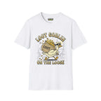 Loot Goblin T-Shirt in white featuring a playful design of a goblin with loot on the loose.