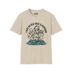 No idea what is happening T-Shirt in sand color featuring a duck character on strategy maps.