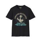 No idea what is happening T-Shirt in black, featuring a humorous duck design, part of the Critical Honk Collection.