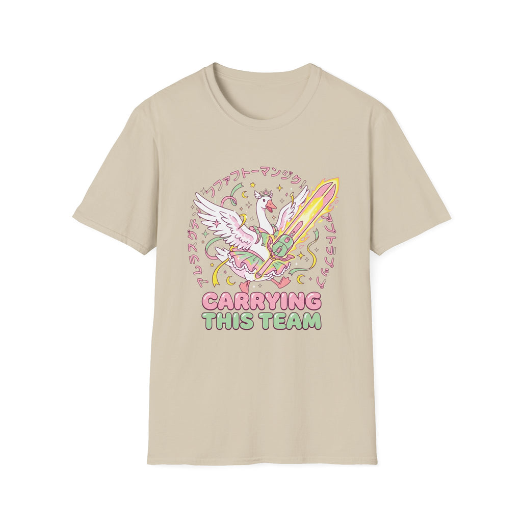 Carriying the team T-Shirt