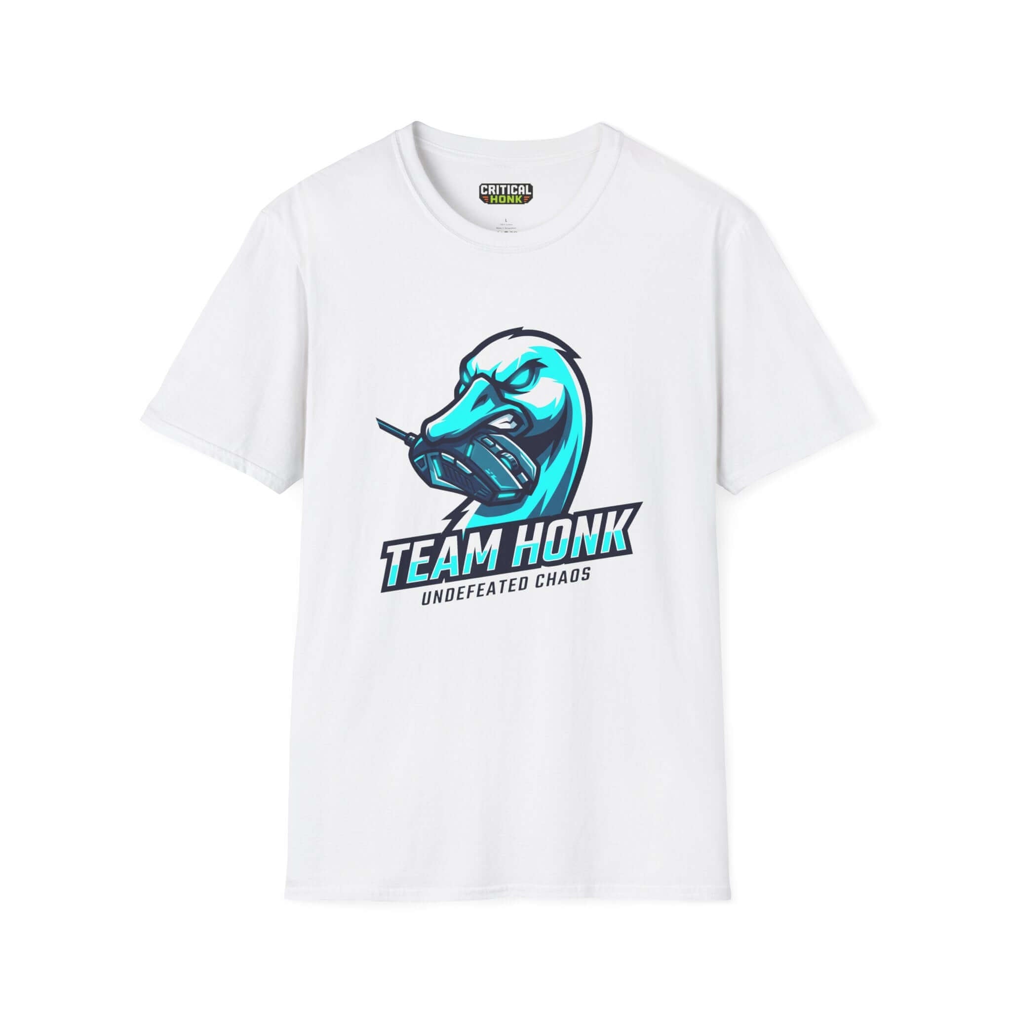 Team honk T-Shirt in white featuring a bold graphic design, made from soft 100% cotton. Perfect for casual wear!