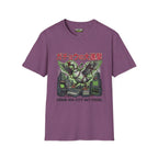 Error 404 T-Shirt in Heather Maroon color featuring a unique design with a gaming theme.