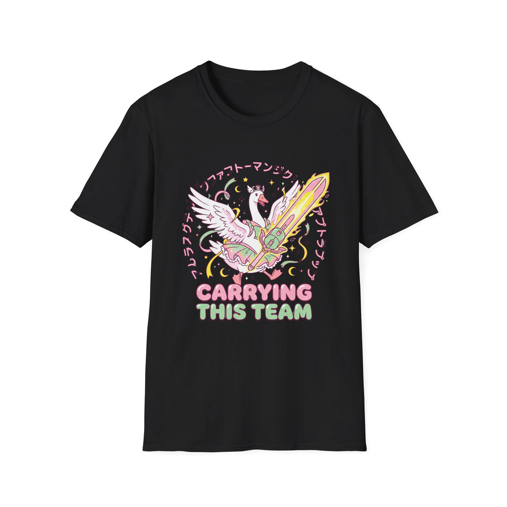 Carriying the team T-Shirt