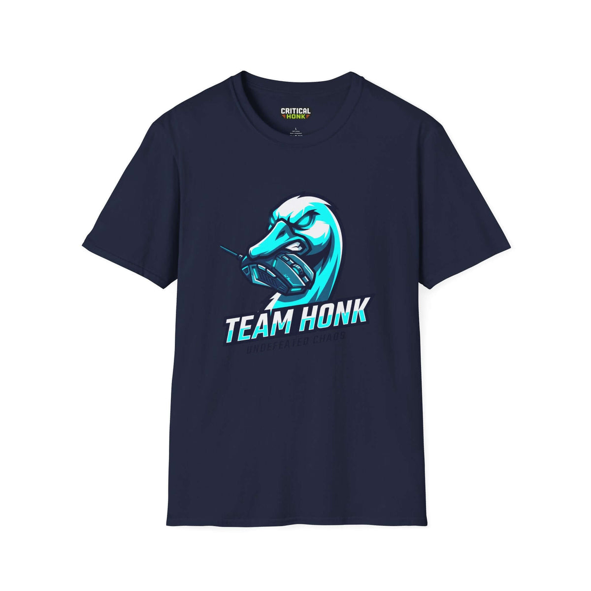 Team honk T-Shirt in navy, featuring a graphic design and made from 100% ring-spun cotton for a soft feel.