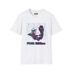 Ping 999ms T-Shirt in white featuring duck character gaming, from the Critical Honk Collection, made of soft 100% cotton.