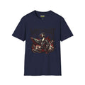 Wipe and reset T-Shirt in navy featuring a graphic design of a duck in armor, part of the Critical Honk Collection.